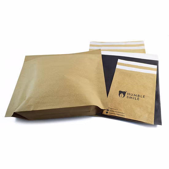 Biodegradable Shipping Padded Envelopes Self Seal Kraft Paper Mailer Express Mailing Packing Compostable Poly Mailer Courier Bubble Bag
