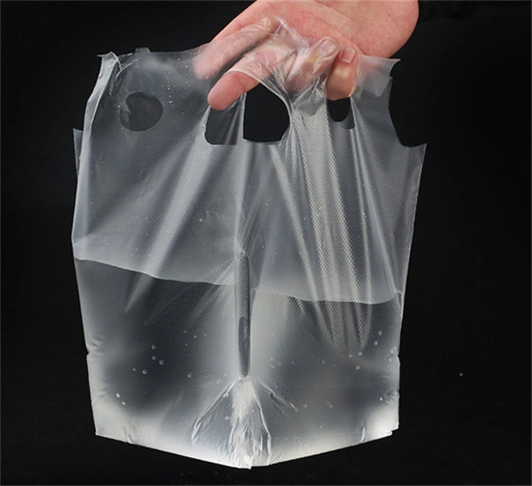 Plastic Shopping Merchandise Food Service Takeaway Plastic Bags with Handles