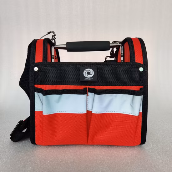 Sacs à outils portatifs pliables pliables d'outil de détail de voiture d'OEM avec le sac à outils de vente chaude de poignée tubulaire en acier