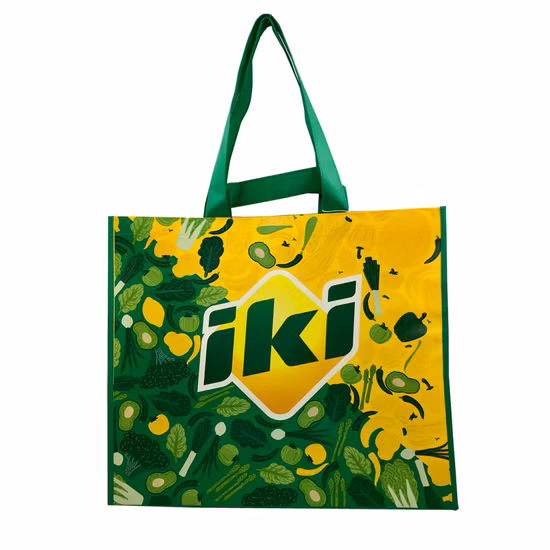 Sac à provisions non tissé stratifié par double poignée pour supermarché